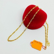 Rantai Leher Emas 916 Lelong Original Necklace Women Gold Chain for Women Emas Bangkok Original 375