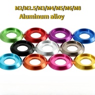 Aluminum alloy washer, pan head groove washer, pan head screw washer, semi-circular head washer M2/M
