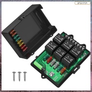 [L E U R] New RB-R6F6-3 Car Relay Box Modified Socket Car Junction Box Fuse 12V Automotive Universal