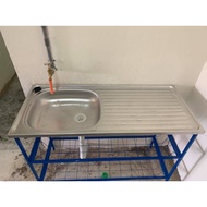 Ready Stock Aluminium Sink 42 Inch x 18 Inch & Bracket