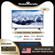 Easy Installment 55 Inch UHD 4K Smart LED TV Skyworth 55SSUE7600 55SUE8000 55SUE4000 Coocaa 55Y72 Ha
