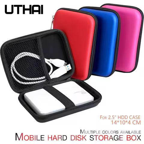 UTHAI T27 External USB Hard Drive Storage Bag 2.5-Inch HDD Carrying Case Protective Cover for Laptop