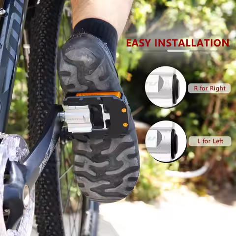 KOOTU Bicycle Foldable Pedals Anti-Skid Universal Aluminium Pedals 9/16 Foldable Pedal for Mountain 