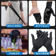 WJ02Food Grade Black Disposable Nitrile Gloves Waterproof Oil-Proof Tattoo Embroidery Hairdressing Laboratory Protection