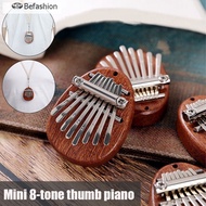 MINI Kalimba ไม้เปียโน Thumb 8 TONE Gecko Kalimba 8 คีย์มะฮอกกานีเครื่องดนตรีสำหรับผู้เริ่มต้น