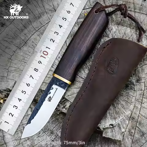 HX OUTDOORS Kitchen Nordic High Hardness Forging Small Hunting Knife High Carbon Steel Outdoor Survi