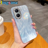 Jingsanc Sang Trọng Laser Lông vỏ điện thoại Cho Poco X7 Pro Vỏ Đèn Flash Ống Kính Bảo Vệ vỏ lưng ch