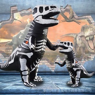 Halloween Zombie T-Rex Inflatable Costume Funny Atmosphere Stage Performance Ribbed T-Rex Inflatable