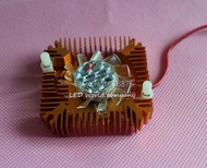 10PCS Aluminum Heatsink with fan for 5W/10W High Power LED light Cooling Cooler DC12V Gold color