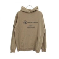 【สินค้ามือสอง】 บาเลนเซียก้า BALENCIAGA เสื้อฮู้ด WFP Oversized Logo Print 600583 ผ้าคอตตอน เสื้อฮู้ด