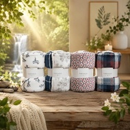 [AMERICAN PRODUCT] Threshold Plush Sherpa Blanket 127 cm x 152 cm (equivalent to 50 inches x 60 inch