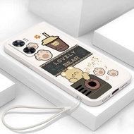 OPPO A57เคสโทรศัพท์ซิลิโคนนิ่มเคสใหม่น่ารักกระเป๋าหมีเครื่องดื่ม