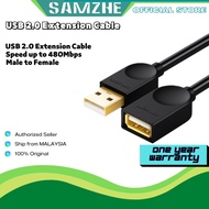 SAMZHE USB 2.0 Extension Cable Male to Female Cable USB 2.0 Extender Data Cord for Smart TV SSD PS4 