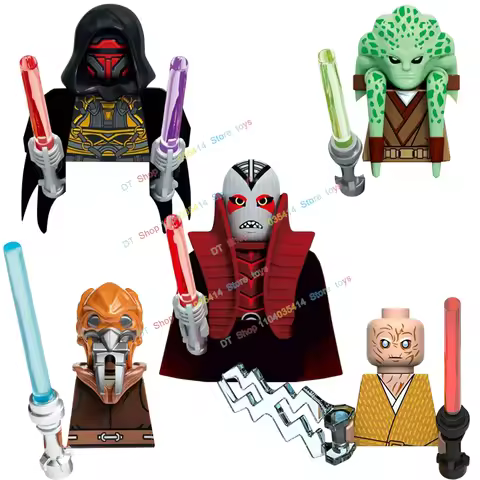 Movie Darth Desolous Darth Revan Kit Fisto Mini Assembly Action figures accessories Toys Children's 