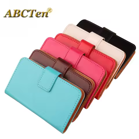 Solid Color Leather Flip Wallet case for Swissvoice C50s G50 5" Protect Cover Phone case for MobiWir