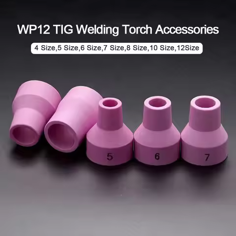 WP12 TIG Welding Ceramic Nozzle Model: 4/5/6/7/8/10/12 Size 14N*61/-12、10、8,14N*60-7,14N*59-6,14N*58