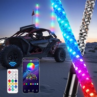 Weatherproof Flexible Spiral Rgb Dream Chasing 2FT 3FT 4FT 5FT 6FT Led Flag Light Off-road Truck Led