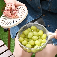 Multi-functional Double-layer Drain Basket Cute Foldable With Handle Storage Preservation U8b2