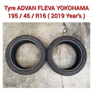 ADVAN FLEVA YOKOHAMA Tayar 195 / 45 / R16 ( 2019 tahun)/Tayar 16 Inci Inci Inci Inci/Tayar 16"