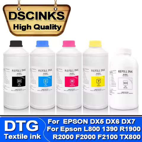 Bulk DTG Textile Ink 1000ml white ink For Epson Sure Color F2000 F2100 F2130 F2140 F2150 F2160 DX5 D