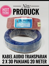 PROMO !!! 1 Roll Kabel Audio Transparan 2x30 Pjng 20 Meter / Kabel Listrik Audio Serabut Roll / Promo Kabel Listrik Audio / Kabel Listrik Audio Power / Kabel Audio Serabut / Kabel Listrik Audio Murah / Kabel Audio speaker Ke Listrik / Kabel Audio Isi 2