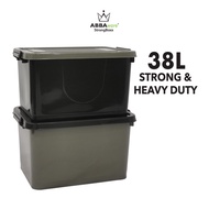 Abbaware Storage Box 38 Litre /Kotak Simpanan /Storage Box Stackable/ Bekas Simpanan /Storage container