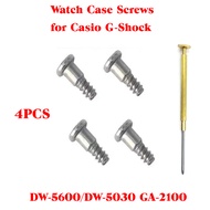 4pcs Watch Case Screws For Casio G-Shock DW5600 GW-M5610 DW-5600/DW-5030 GA-2100 Series Watch Accessories Metal Adapter Fixed Watch Bezel