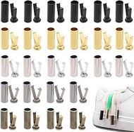 50 Sets 5 Colors Shoelace Tips Alloy Shoelace Heads and Cords End Metal Aglet Replacement for Shoest