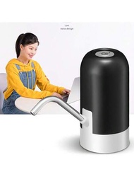 Dispensador de agua eléctrico negro para el hogar y la oficina, bomba de agua de doble propósito para la mesa y la botella, apto para botellas de agua de 4.5L-18.9L, carga USB y bajo nivel de ruido, alta potencia, tamaño: 130*90*65MM/5.11*3.54*2.55 pulgadas