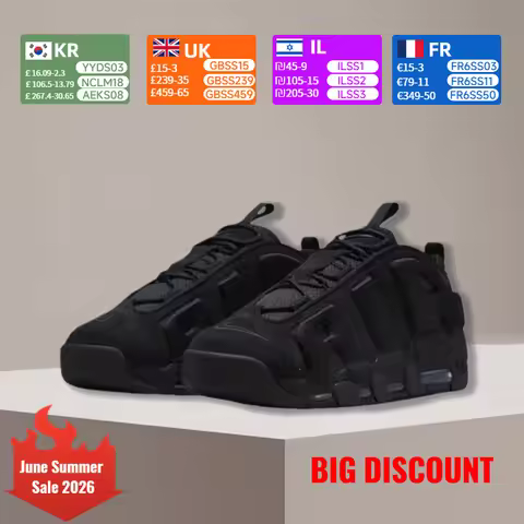 Nike Air More Uptempo Comfortable, Versatile, Slip-Resistant, Durable Low-Top Basketball Shoes Unise