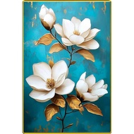 Wall painting - 3D mirror art flower painting, high quality border - TranhViet
