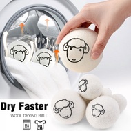 Wool Laundry Cleaning Ball Reusable Natural Organic Laundry Fabric Softener Ball Eco-friendly Wool Dryer Balls