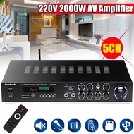 Wireless USB/SD Lossless Audio Amplifier 5CH bluetooth 4ohm POWER AMPLIFER Stereo Surround Home Karaoke Cinema 1120W 220V