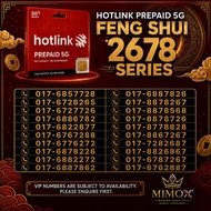 💎VIP FENG SHUI NUMBER💎Hotlink Prepaid SIM Card Golden 2/6/7/8 Series Unlimited 5G Data & Calls Hotli