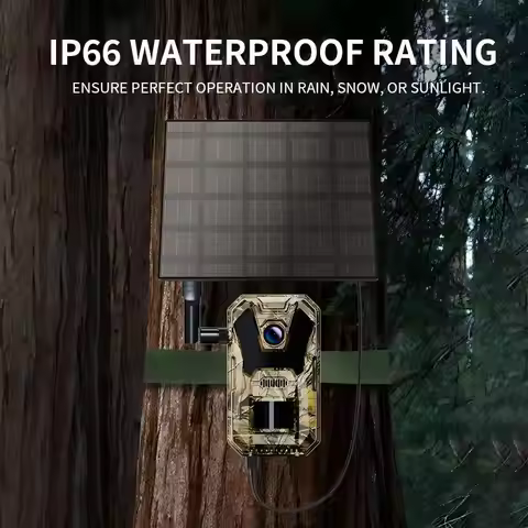 4MP Solar Panel Hunting Trail Infrared Live Video Wildlife Forest Surveillance 4G Trial Camera for O