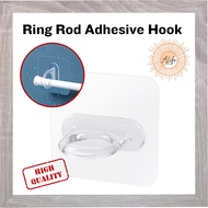 ALife Punch Free Ring Rod Adhesive Holder Wall Hook Multifunctional Curtain Bathroom Kitchen Pelekat