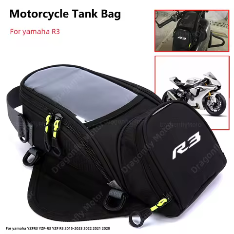Motorcycle Fuel Bag Mobile Phone Navigation Tank For yamaha YZFR3 YZF-R3 YZF R3 2015-2023 2022 2021 