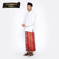 Sarung BHS Classic Gold Motif Jacquard Songket Merah