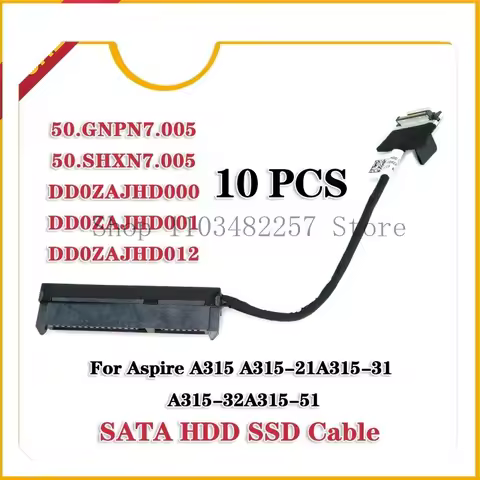 WYORESY 10 strip new for Acer Aspire A315-21 A315-51 A315-51 A315-32 HDD hard disk cab. Zaj connecto