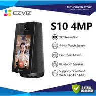 EZVIZ S10 4MP 2K Pan & Tilt 5G Dual Band Wi-Fi Bluetooth Speaker Smart Video Calling Camera Security