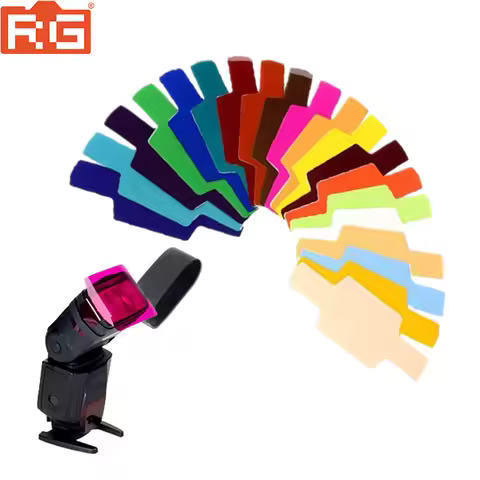 20 Color Photographic Color Gels Filter Card Lighting flash Diffuser for Canon Nikon Sony Yongnuo Go