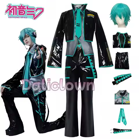 Anime Mikuo Cosplay Male Miku Cosplay JK Uniform Shirt Jacket Suit Clothes Outfit Wig Halloween Cost