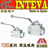 Spain Original Genuine INTEVA Carbon Steel High Pressure Ball Valve V2RH NPTF3/8 "402.1012 BC