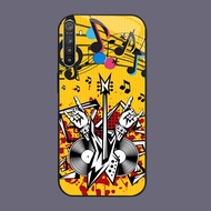 HK-42 Rock Band Glass KACA Casing for OPPO Realme Narzo Reno 5S 3 5i F27 10 10A C65 3i 13F 12F 20A 2