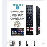 HISENSE ANDROID SMART TV REMOTE CONTROL (ERF3K80H) (ERF3F80H)With Voice Function.