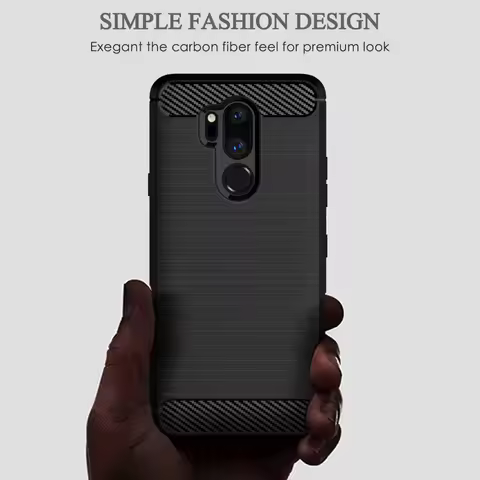 For LG G7 ThinQ G710EM Case Silicon Bumper Shockproof Silicone TPU Soft Back Cover Matte Phone Case 
