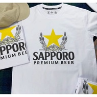 100% Cotton Sapporo beer T-Shirt Sapporo beer Japanese Retro Men Women Loose Short Sleeves