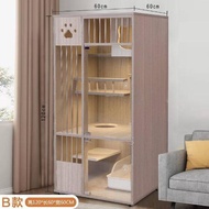 บ้านแมว Cat Villa กรงแมวไม้ วิลล่าแมว บ้านแมวขนาดใหญ่ เฟอร์นิเจอร์สัตว์เลี้ยง มีล้อเลื่อน
