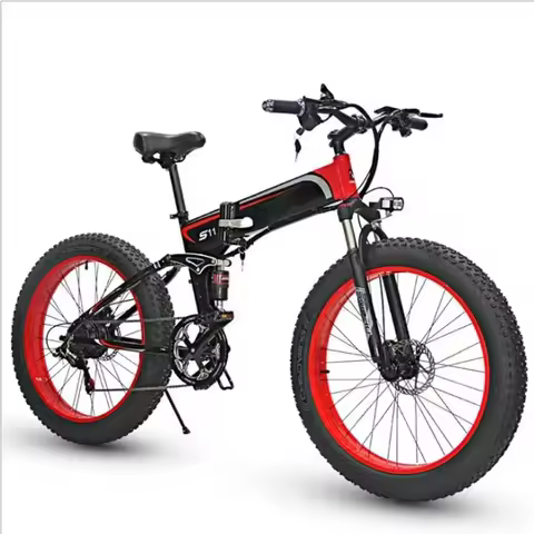 Wholesale Mountain E-Bike Bicycle 26 Inch 21 Speed Folding Snow Beach Bike Electric with Fat Tire fo