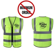 [YWS] Custom Logo Vest Mesh Vest/ Safety Vest/ Project Vest/ Project Safety Vest/ ID | 5-Pocket Hold
